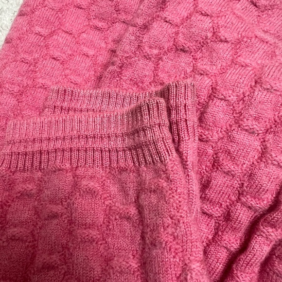 Monte Carlo Collection Magna Wool Honeycomb Cardigan in Pink - Picture 12 of 12